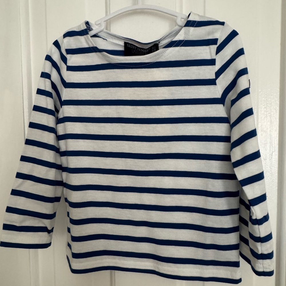 St James L’atelier KIDS Blue Striped shirt 2T NWT